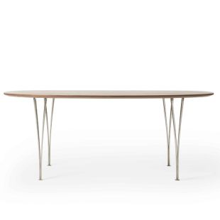 Bruno Mathsson Style Oval Wood Table
