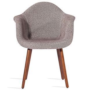 Chaise accoudoirs X en tissus