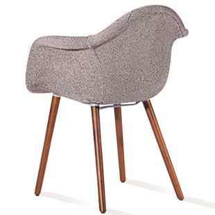 Chaise accoudoirs X en tissus